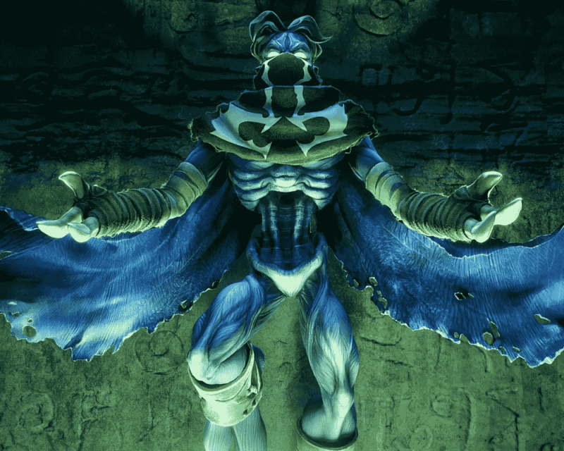 Legacy of Kain: Soul Reaver 1&2 Remastered pierwsze recenzje, na obrazku główny bohater z widocznymi mięśniami i kośćmi, mroczne kolory, maska na jego twarzy, która przysłania usta, mroczny obrazek,