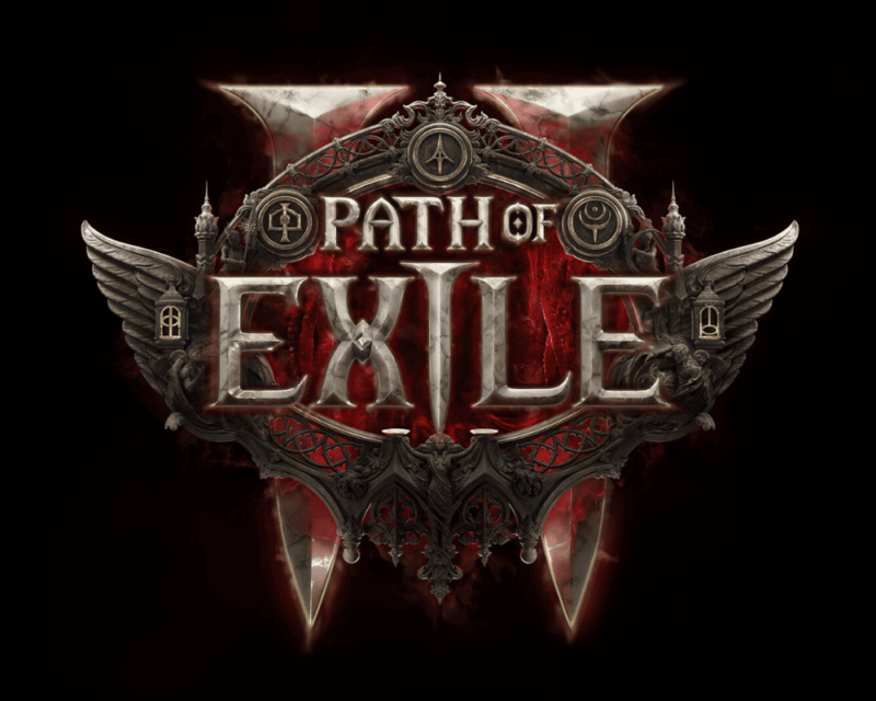 Napis Path of Exile na czerwonej rzymskiej cyfrze 2