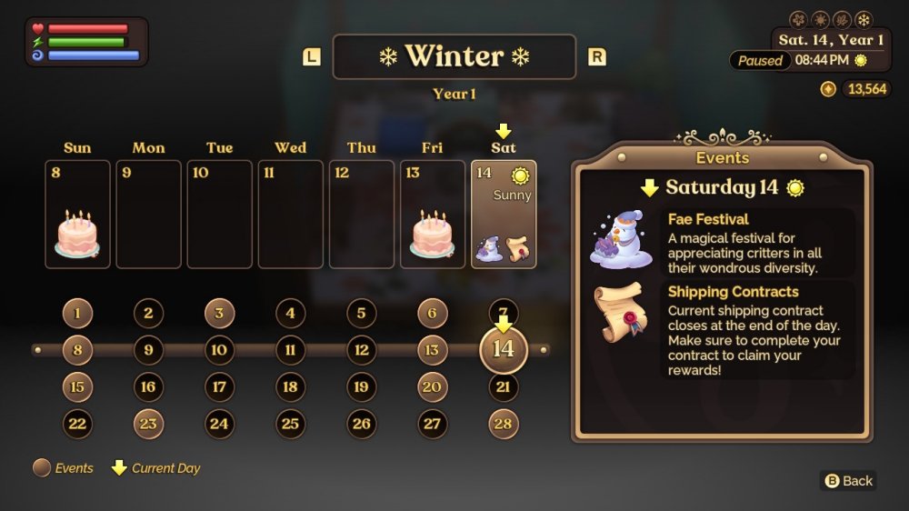 Kalendarz przedstawiający zimę w Azorii.