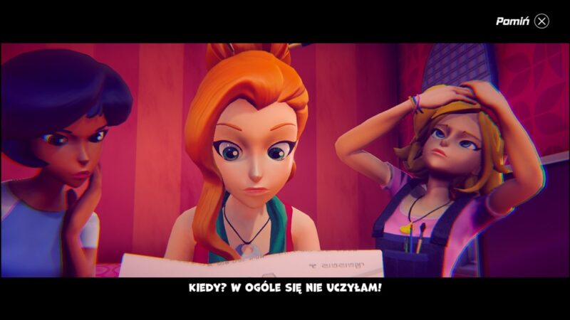 Trzy bohaterki patrzą na kartkę