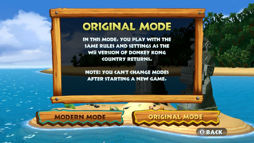 Opis trybu Original Mode w grze Donkey Kong Country Returns HD.
