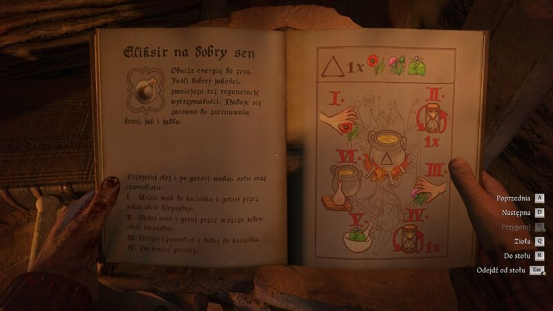 Średniowieczna księga rękopiśmienna z przepisem na eliksiry