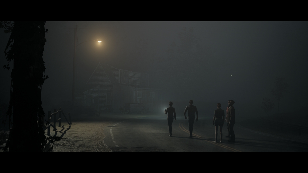 Na obrazku ciemna noc, grupka ludzi wędrująca ulicą, w tle jakieś budynki. Recenzja The Dark Pictures Anthology: Little Hope