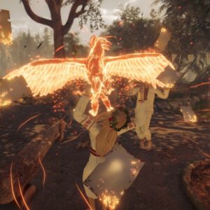 Recenzja The End of the Sun - para, a pomiędzy nimi złoty, świetlisty ptak