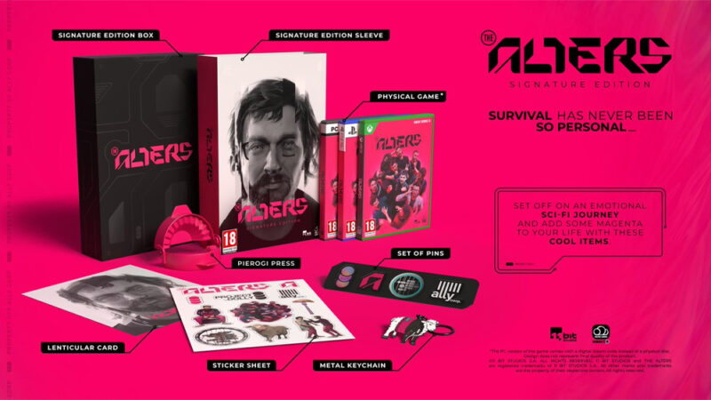 The Alters data premiery - wersja pudełkowa gry z m.in. naklejkami, przypinkami i prasą do lepienia pierogów