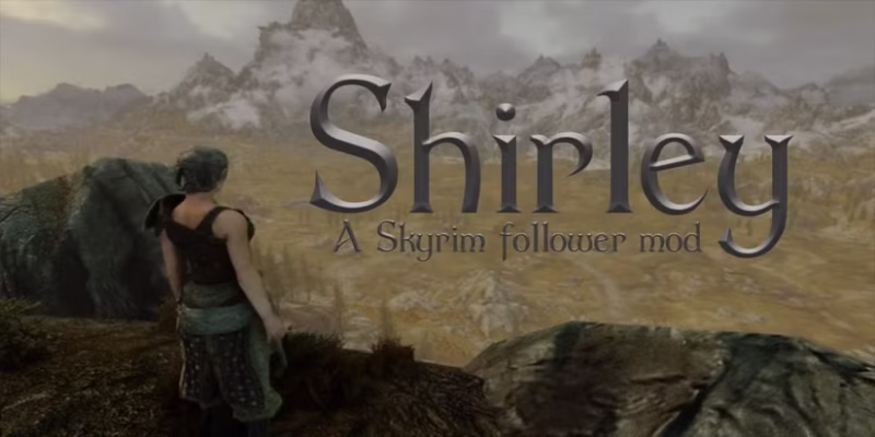 Zrzut ekranu moda Shirley Curry w Skyrim. 