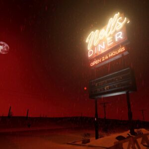 Nowa mapa w Phasmophobii, czyli Nell's Diner - neon, pogoda Bloody Moon, noc, księżyc