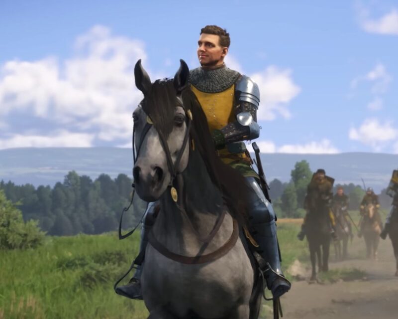 Grafika prezentuje fragment ujęcia z animacji z gry Kingdom Come: Deliverance 2. Kadr skupiony jest na Henryku ze Skalicy, który siedzi na koniu, jest ubrany w pancerz z elementami płytowymi i kolczugą oraz żółty tabard. U boku ma miecz. Przemierza piaszczystą drogę, w tle są lasy, góry oraz nieco zachmurzone niebo. Z tyłu są inni jeźdźcy z drużyny Ptaszka z Pirksztajnu. Ujęcie jedynie Henryka w kadrze ma być symbolicznym odzwierciedleniem pustki, jakie zostawiają gry.